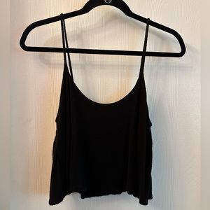 Black Nollie flowy crop tank